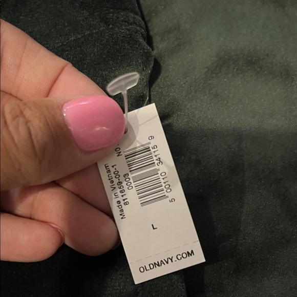 Old Navy Forest Green Velour leggings - Picture 2 of 5
